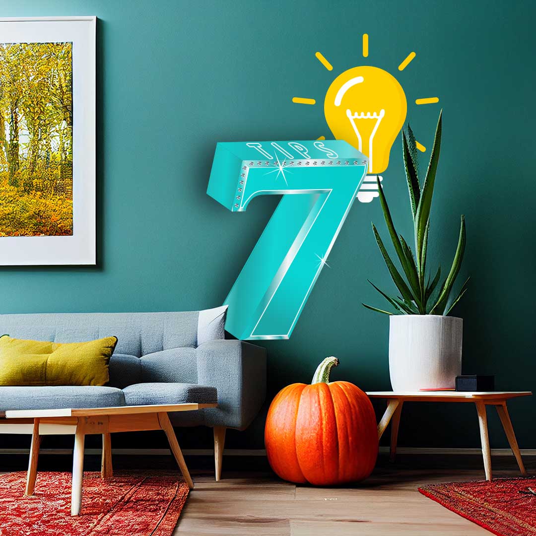 Festive clean living room ready for the holidays, prepared with GiGO Clean tips